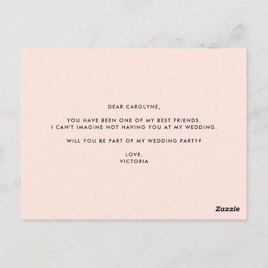 Lentebloemen Word Mijn Bloemenmeisje Kaart (Achterkant)