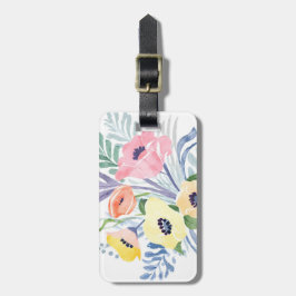 Lentebloemenboeket | Bagage label met eigen tekst