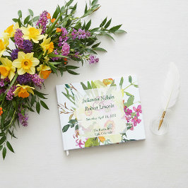 Lentebloemenboeket bruiloft narci gastenboek