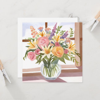 Lentebloemenboeket | Mooie bloemencard