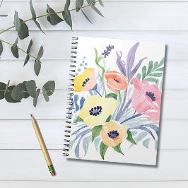 Lentebloemenboeket | Mooie bloemige waterverf Notitieboek