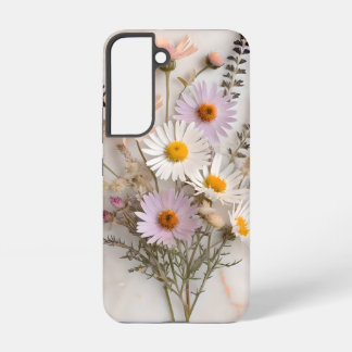 Lentebloemenboeket op marmer samsung galaxy hoesje