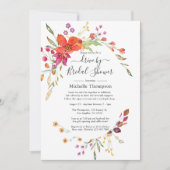 Lentebloemenrit bij bruids- of babyshower kaart (Voorkant)