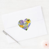 Lentebloemenselectie Bedankt Hart Sticker (Envelop)