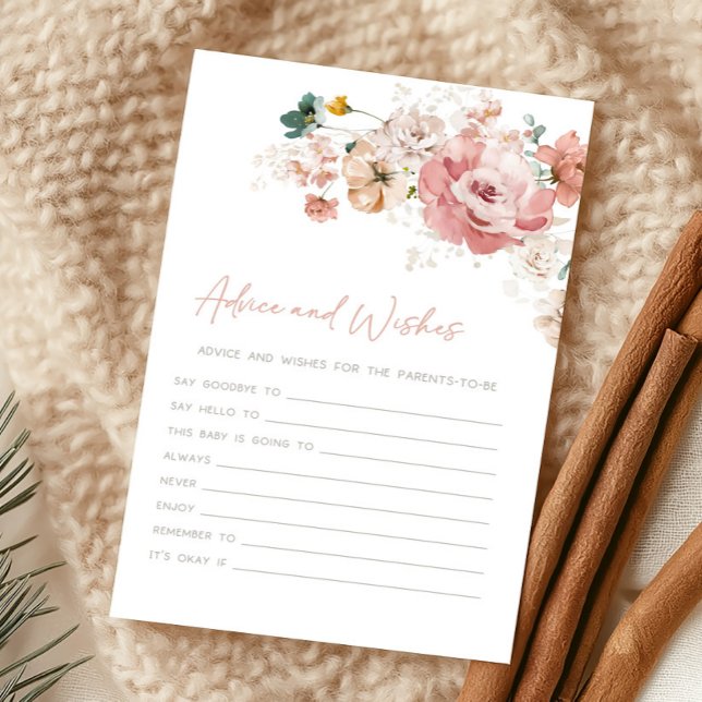 Lentebloemenshowers Advies en Wensen Spel (Wildflower Baby Shower Game)