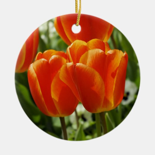 Lentebloementuin Keramisch Ornament (Voorkant)