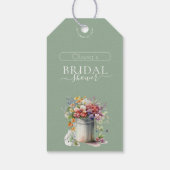 Lentebloemenvaas Bruidsdouche Romantisch Cadeaulabel (Achterkant)