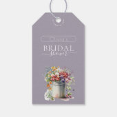 Lentebloemenvaas Bruidsdouche Romantisch Cadeaulabel (Achterkant)