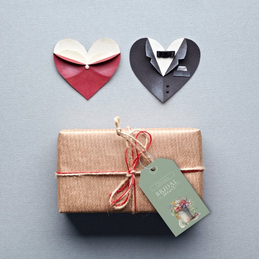 Lentebloemenvaas Bruidsdouche Romantisch Cadeaulabel