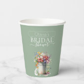 Lentebloemenvaas Bruidsdouche Romantisch Papieren Bekers (Achterkant)