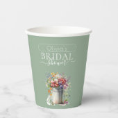 Lentebloemenvaas Bruidsdouche Romantisch Papieren Bekers (Voorkant)