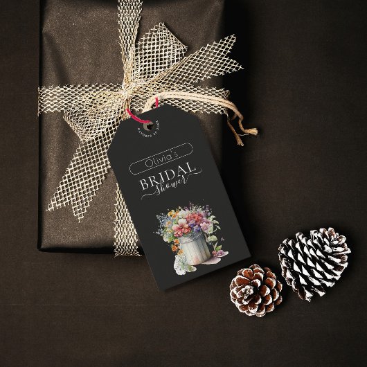 Lentebloemenvaas Bruidsfeest Cadeaulabel