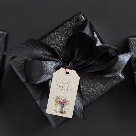 Lentebloemenvaas Bruidsfeest Cadeaulabel