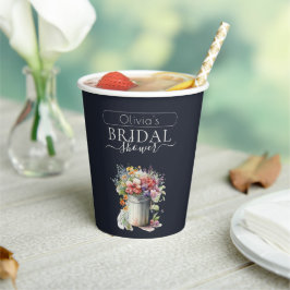 Lentebloemenvaas Bruidsfeestje Romantisch Voorjaar Papieren Bekers