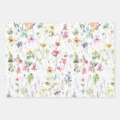 Lentebloemenweide Bloementuin Begroeiing Inpakpapier Vel (Voorkant)