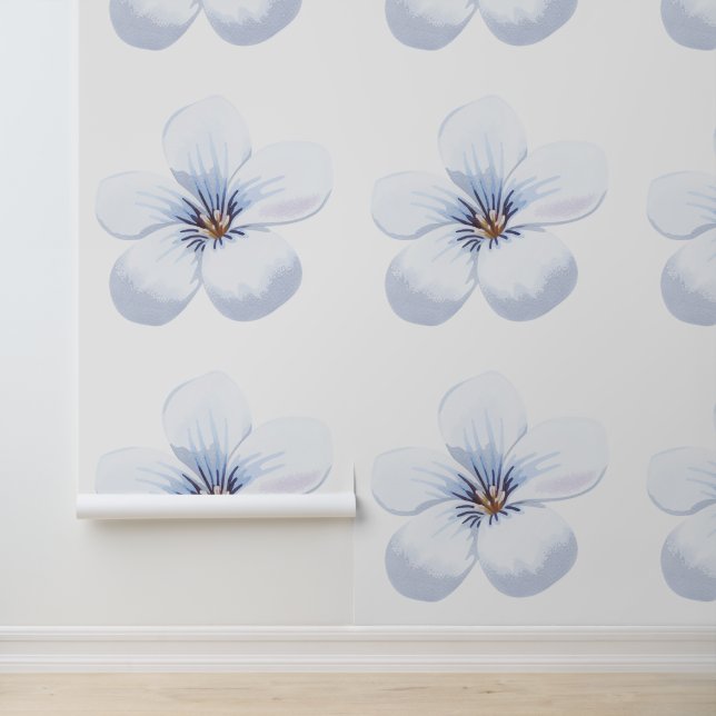 Lentebloemenweide Gestoffeerde Behang (Applicatie)