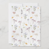 Lentebloemenweide Tuin Vintage Bruiloft Kaart (Achterkant)