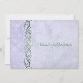 Lentebloemige trouwreceptie in het blauwgroen kaart (Achterkant)