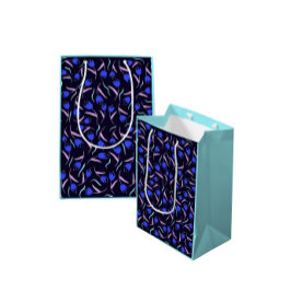 Lentebloempatroon Turquoise Medium Cadeauzakje