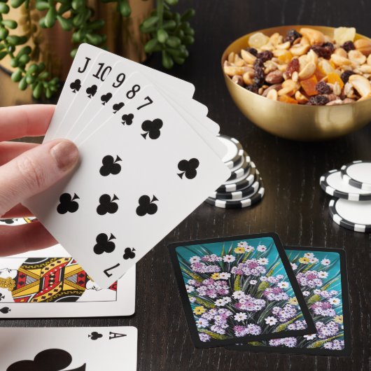 Lentebloemschilderij van Alfred Fox Pokerkaarten (Insitu)