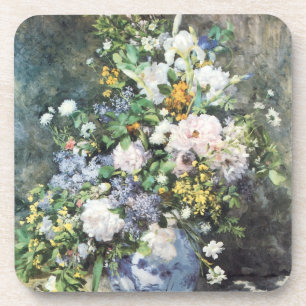 Lentebloemstuk door Pierre Renoir, Vintage Bloemen Onderzetter