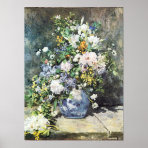 Lentebloemstuk door Pierre Renoir, Vintage Bloemen Poster