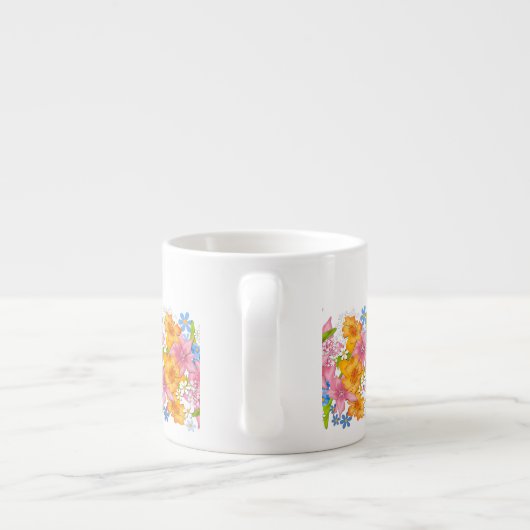 Lentebloemstuk Espresso Kop (Achterkant)