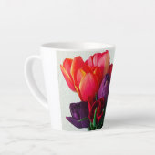 Lentebloemstuk met tulpen latte mok (Linkerhoek)