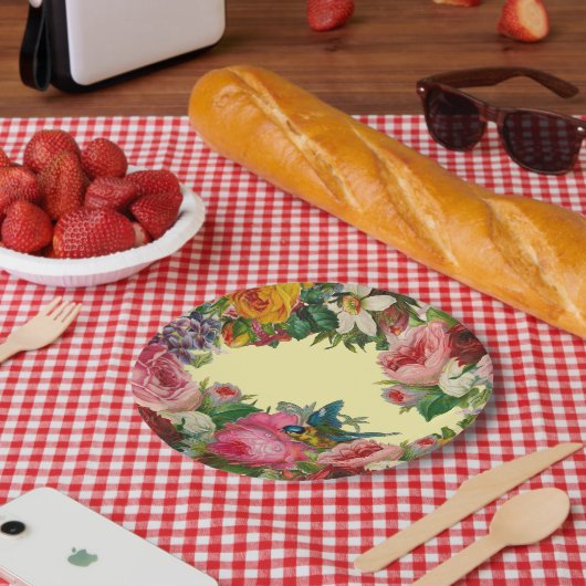 Lentebloemstuk papieren bord (Picknick)