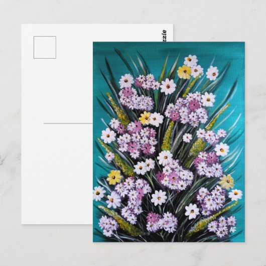 Lentebloemstuk Schilderij van Alfred Fox Briefkaart (Voorkant / Achterkant)