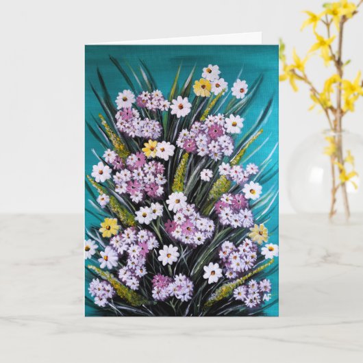 Lentebloemstuk Schilderij van Alfred Fox Kaart (Gele Bloem)
