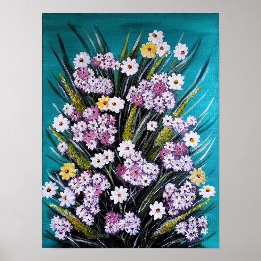 Lentebloemstuk Schilderij van Alfred Fox Poster (Voorkant)
