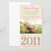 Lentebloesem Afstudeerkaart Klas van 2011 Aankondiging (Voorkant / Achterkant)