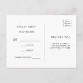 Lentebloesem bloemenkranz Huwelijks RSVP-ansichtka Uitnodiging Briefkaart (Achterkant)