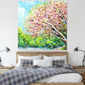 Lentebloesem! Canvas Afdruk (Insitu (Slaapkamer))