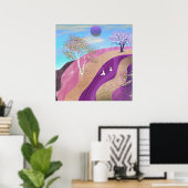 Lentebloesem Landschap Poster (Thuiskantoor)