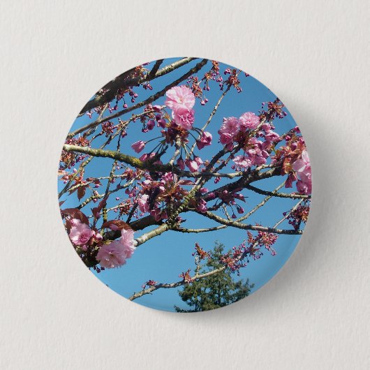 lentebloesem ronde button 5,7 cm (Voorkant)