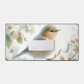 Lentebloesem van de Vogelkers Waterverf Bureaumat (Keyboard & Muis)