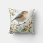 Lentebloesem van de Vogelkers Waterverf Kussen (Voorkant)