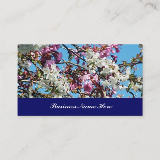 lentebloesem visitekaartje (Voorkant)