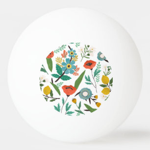 Lentebloesems: naadloos bloemenpatroon pingpongbal