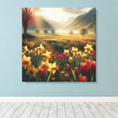 Lentebloesemstraling Canvas Afdruk (Insitu (Houten vloer))