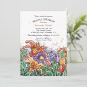 Lenteboeket Uitnodiging (Staand voorkant)