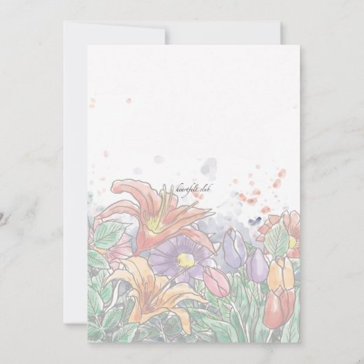 Lenteboeket Uitnodiging (Achterkant)