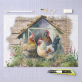 Lenteboerderij Haan Aquarel Tissuepapier (Craft)