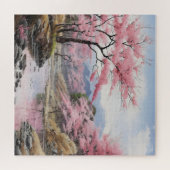 Lentebomen Rivier Landschap Legpuzzel (Horizontaal)