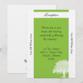 Lenteboom Groen/Wit Bruiloft Receptie Kaart (Voorkant / Achterkant)