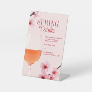 Lenteborrels Cocktailbar of Tafel Brunch LTO Reclamebord Met Voetstuk