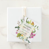 Lentebos bruidsboeket met narcissen bedankjes labels (In situ)