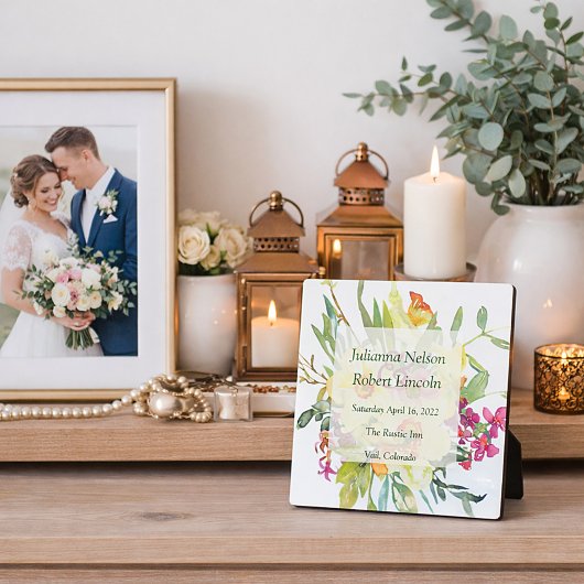 Lentebos bruidsboeket narcissen fotoplaat